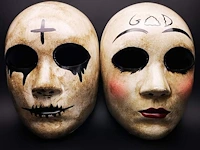 Verschillende cross & god horror killer purge couple mask