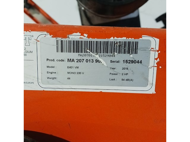 Verticuteermachine - 400mm - 230v eliet, e 401 electric, bouwjaar 2015 - afbeelding 6 van  11