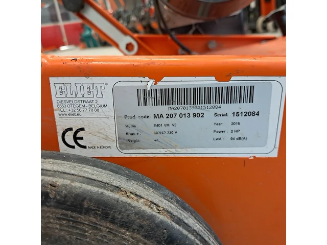 Verticuteermachine - 400mm - 230v eliet, e 401 electric, bouwjaar 2015 - afbeelding 6 van  6