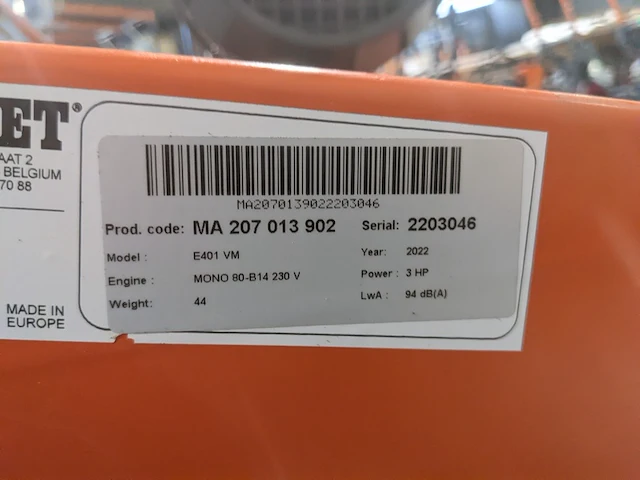 Verticuteermachine - 400mm - 230v eliet, e 401 electric, bouwjaar 2022 - afbeelding 3 van  14