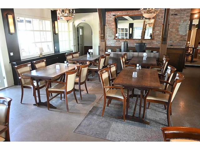 Vervoort 40-delige lederen restaurant meubilair set - afbeelding 1 van  9