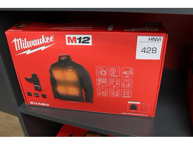 Verwarmbare jas milwaukee m12 hjbl5 maat xxl excl. accu en lader - afbeelding 1 van  2