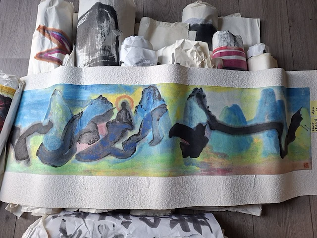 Verzameling , ernst vijlbrief (1934-2010), aquarellen, 20e eeuw - afbeelding 2 van  5