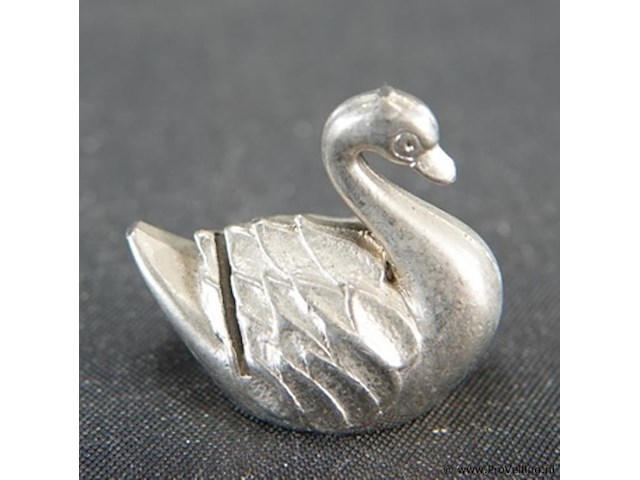 Verzilverd eendje als kaarthouder - afbeelding 2 van  3