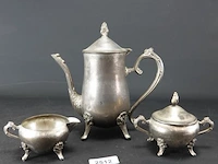 Verzilverd koffiestel
