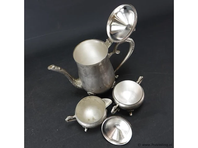 Verzilverd koffiestel - afbeelding 4 van  5