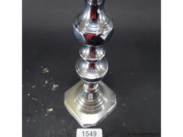 Verzilverde kandelaar - afbeelding 4 van  5