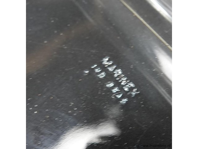 Verzilverde rechaud met hardglazen schaal - afbeelding 4 van  5