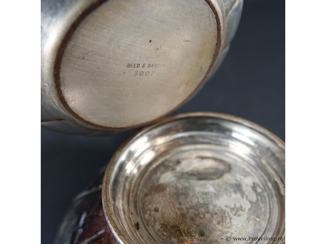 Verzilverde schalen set in bloemvorm - afbeelding 5 van  5