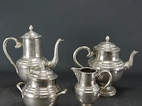 Verzilverde thee en koffiestel - afbeelding 1 van  5