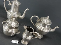 Verzilverde thee en koffiestel - afbeelding 2 van  5