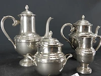 Verzilverde thee en koffiestel - afbeelding 4 van  5