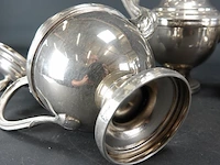 Verzilverde thee en koffiestel - afbeelding 5 van  5