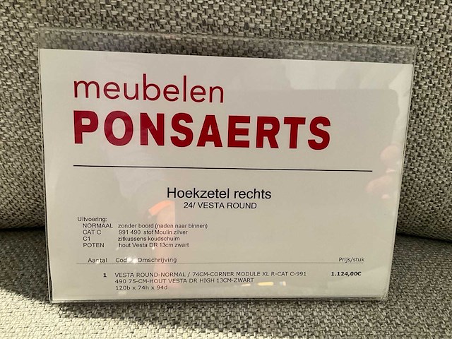 Vesta hoekzetel rechts - afbeelding 9 van  9