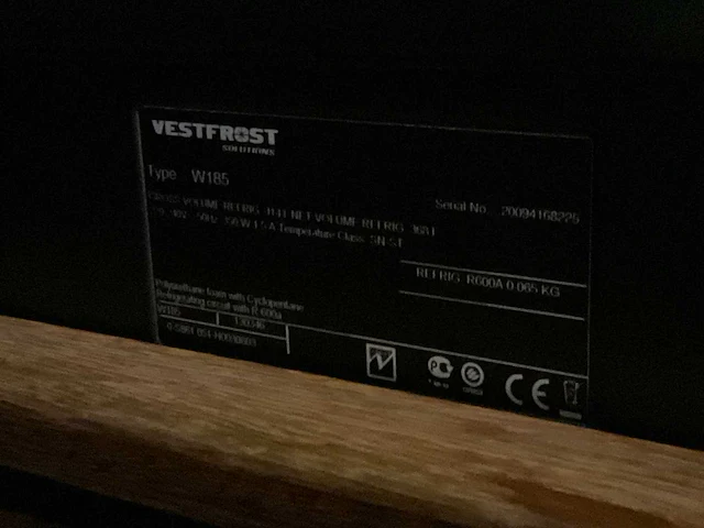 Vestfrost w185 wijnklimaatkast - afbeelding 7 van  7