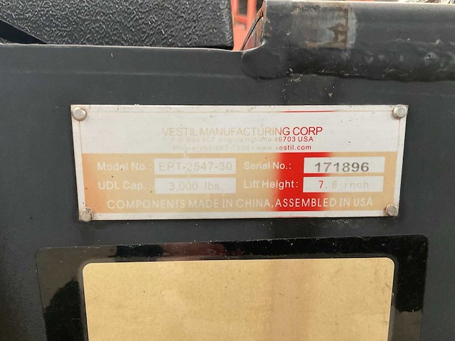 Vestil ept-2547-30 hand hydraulische palletwagen (4x) - afbeelding 27 van  27
