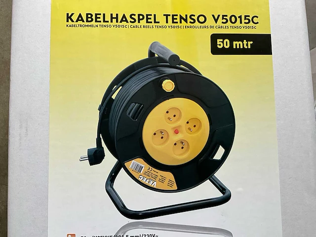 Vetec - tenso v501515c - 50 mtr - 3g x 1,5 mm2 - verlengkabelhaspels en -snoer - afbeelding 3 van  4