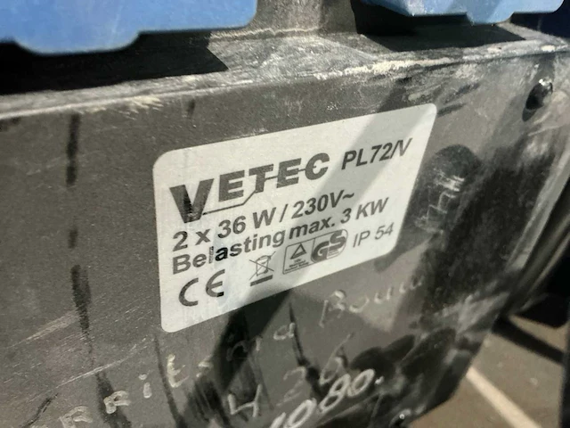 Vetec pl72/v bouwlamp (3x) - afbeelding 7 van  7