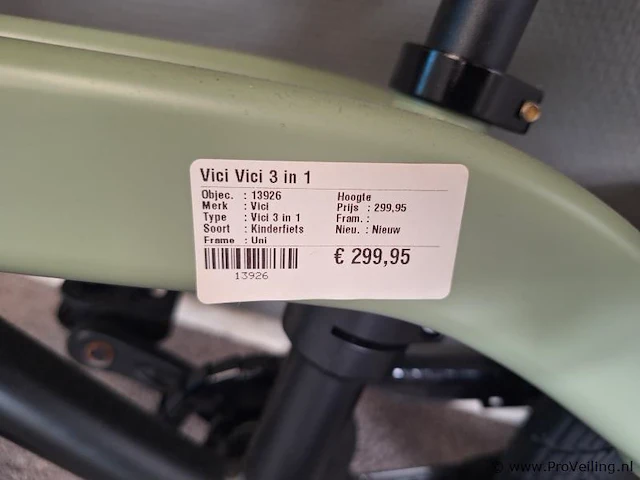 Vici 3 in 1 kinderfiets| kleur vintage groen | maat uni - afbeelding 5 van  13