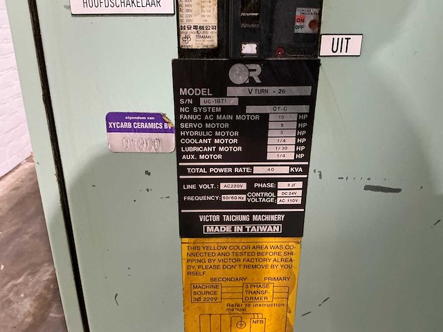 Victor - vturn-26 - horizontal lathe - afbeelding 9 van  19