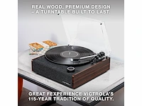 Victrola eastwood ii platenspeler zwarte afwerking draaitafel met luidsprekers bluetooth 5.1 en vinyl stream-technologie - afbeelding 1 van  4