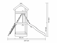 Vida xl speeltoestel met glijbaan - 231x200x218cm - afbeelding 4 van  5