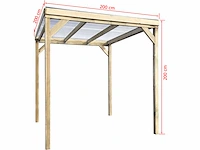 Vida xl vrijstaande overkapping - 200x200x200cm - afbeelding 3 van  3