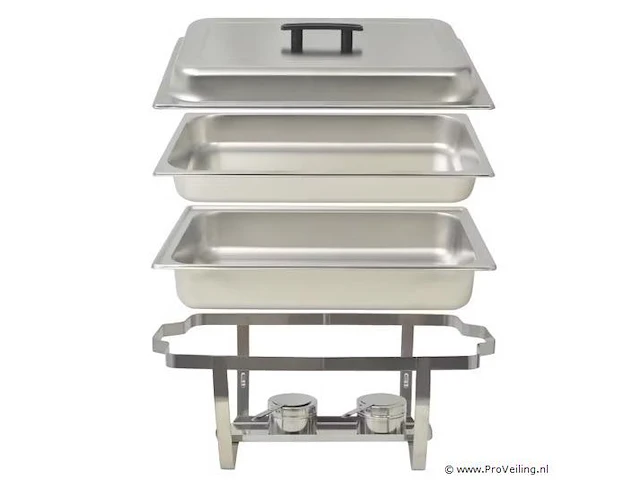 Vidaxl chafing dish rvs - 60,5x36x30cm - afbeelding 1 van  4