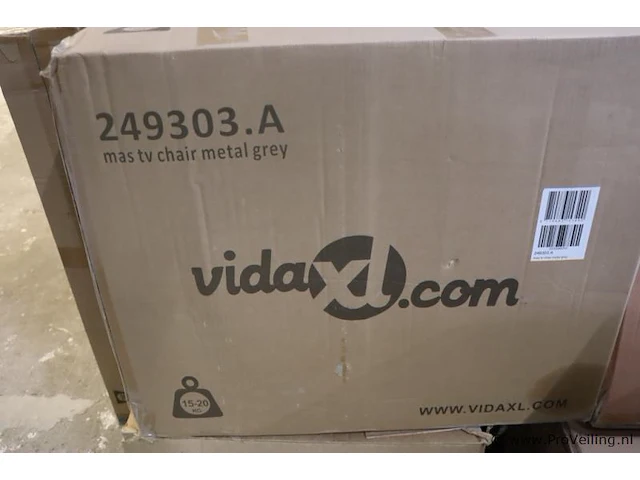 Vidaxl mas tv chair - kleur metal grey - afbeelding 1 van  3
