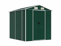 Vidaxl metalen tuinschuur groen - 215x191x198 cm