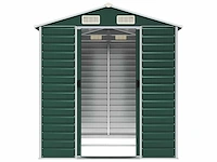 Vidaxl metalen tuinschuur groen - 215x191x198 cm - afbeelding 5 van  9