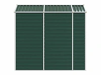 Vidaxl metalen tuinschuur groen - 215x191x198 cm - afbeelding 7 van  9