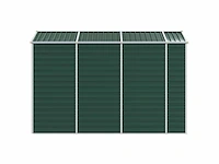 Vidaxl metalen tuinschuur groen - 300x191x198 cm - afbeelding 5 van  8