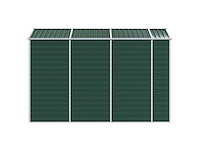 Vidaxl metalen tuinschuur groen - 300x191x198 cm - afbeelding 5 van  8