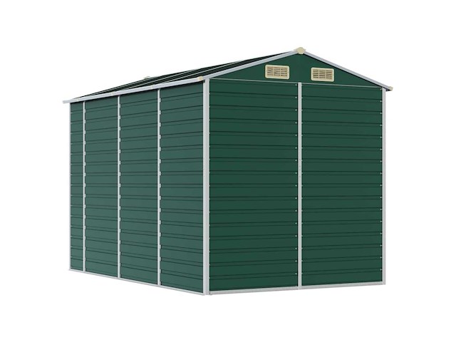 Vidaxl metalen tuinschuur groen - 300x191x198 cm - afbeelding 6 van  8