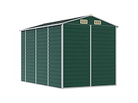 Vidaxl metalen tuinschuur groen - 300x191x198 cm - afbeelding 6 van  8