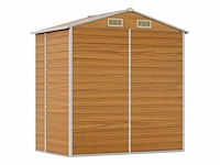Vidaxl metalen tuinschuur hout - 130x191x198 cm - afbeelding 8 van  10