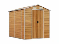Vidaxl metalen tuinschuur hout - 215x191x198 cm