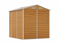 Vidaxl metalen tuinschuur hout - 215x191x198 cm - afbeelding 7 van  10