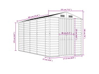 Vidaxl metalen tuinschuur hout - 385x191x198 cm - afbeelding 5 van  5