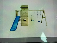 Vidaxl speeltoestel met glijbaan en schommels 235x385x268 cm - afbeelding 2 van  5