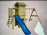 Vidaxl speeltoestel met glijbaan en schommels 235x385x268 cm - afbeelding 3 van  5