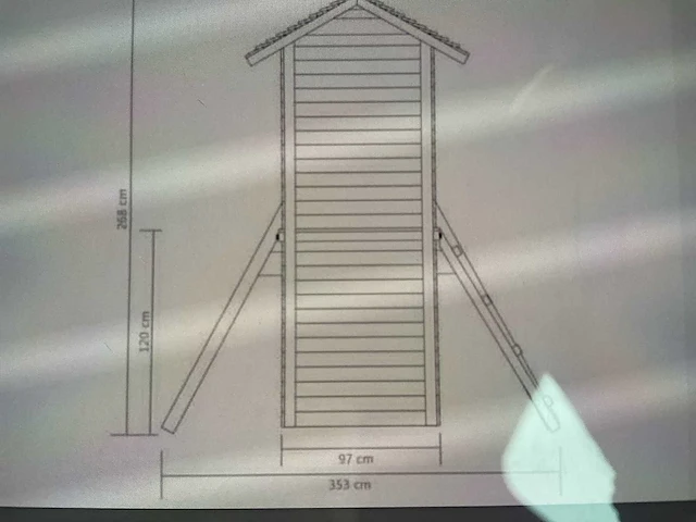 Vidaxl speeltoestel met glijbaan en schommels 235x385x268 cm - afbeelding 4 van  5