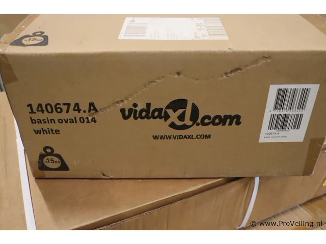Vidaxl wastafel ovaal 40x33 cm keramiek wit - afbeelding 2 van  4