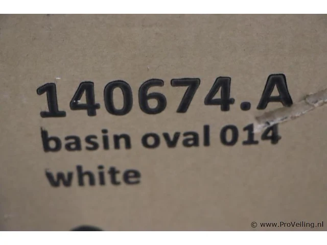 Vidaxl wastafel ovaal 40x33 cm keramiek wit - afbeelding 3 van  4