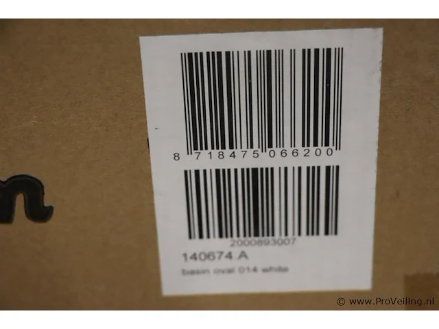 Vidaxl wastafel ovaal 40x33 cm keramiek wit - afbeelding 4 van  4