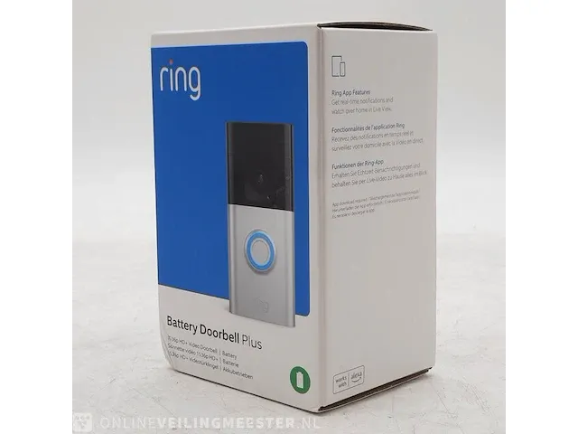Videodeurbel ring, battery doorbell plus - afbeelding 2 van  4