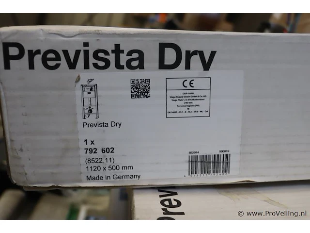 Viega inbouwreservoir - frontbediening met douche-wc aansluiting | model prevista dry | 1120x500mm | nieuw in doos - afbeelding 3 van  3