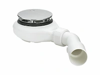 Viega tempoplex douchebakafvoer 60mm hoog compleet 115x40/50 voor douchebak met gat 90mm chroom - afbeelding 1 van  5