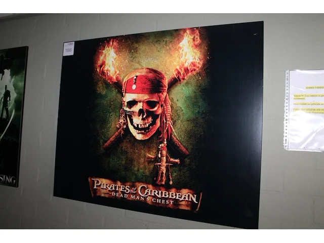 Vier filmprenten 100 x 180 cm waaronder casablanca en pirates of the caribbean op hpl-board. - afbeelding 5 van  5